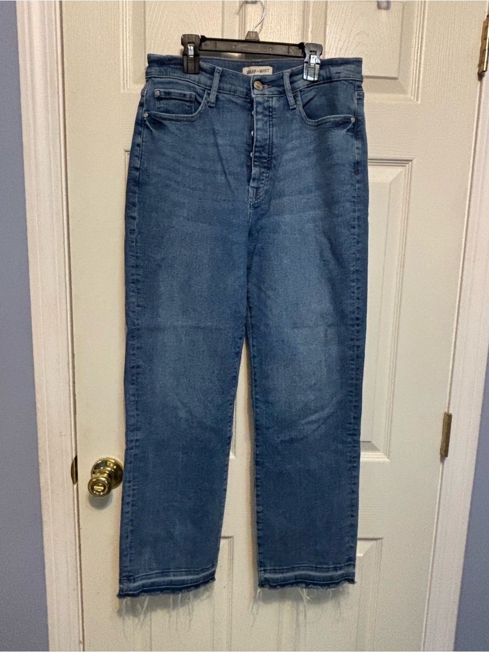 Wen’s Warp + Weft High-Rise Straight Leg Jeans